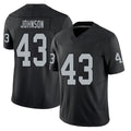 Las Vegas #43 Dalton Player Football V Neck Short Sleeve Balck Jersey Johnson For Men Youth Women Gift