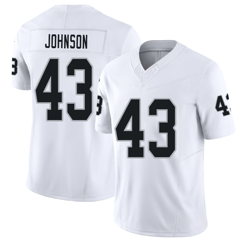 Las Vegas #43 Dalton Player Football V Neck Short Sleeve White Jersey Johnson For Men Youth Women Gift