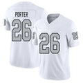 Las Vegas #26 Darien Player Football V Neck Short Sleeve White Jersey Porter For Men Youth Women Gift
