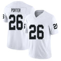 Las Vegas #26 Porter Player Football V Neck Short Sleeve White Jersey Darien For Men Youth Women Gift