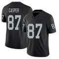 Las Vegas #87 Casper Player Football V Neck Short Sleeve Balck Jersey Dave For Men Youth Women Gift