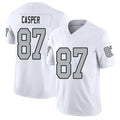 Las Vegas #87 Dave Player Football V Neck Short Sleeve White Jersey Casper For Men Youth Women Gift