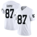 Las Vegas #87 Dave Player Football V Neck Short Sleeve White Jersey Casper For Men Youth Women Gift