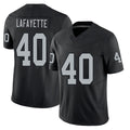 Las Vegas #40 Devin Player Football V Neck Short Sleeve Balck Jersey Lafayette For Men Youth Women Gift