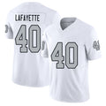 Las Vegas #40 Devin Player Football V Neck Short Sleeve White Jersey Lafayette For Men Youth Women Gift