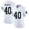 Las Vegas #40 Lafayette Player Football V Neck Short Sleeve White Jersey Devin For Men Youth Women Gift