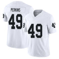 Las Vegas #49 Devyn Player Football V Neck Short Sleeve White Jersey Perkins For Men Youth Women Gift