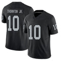 Las Vegas #10 Thornton Jr. Player Football V Neck Short Sleeve Balck Jersey Dont'e For Men Youth Women Gift