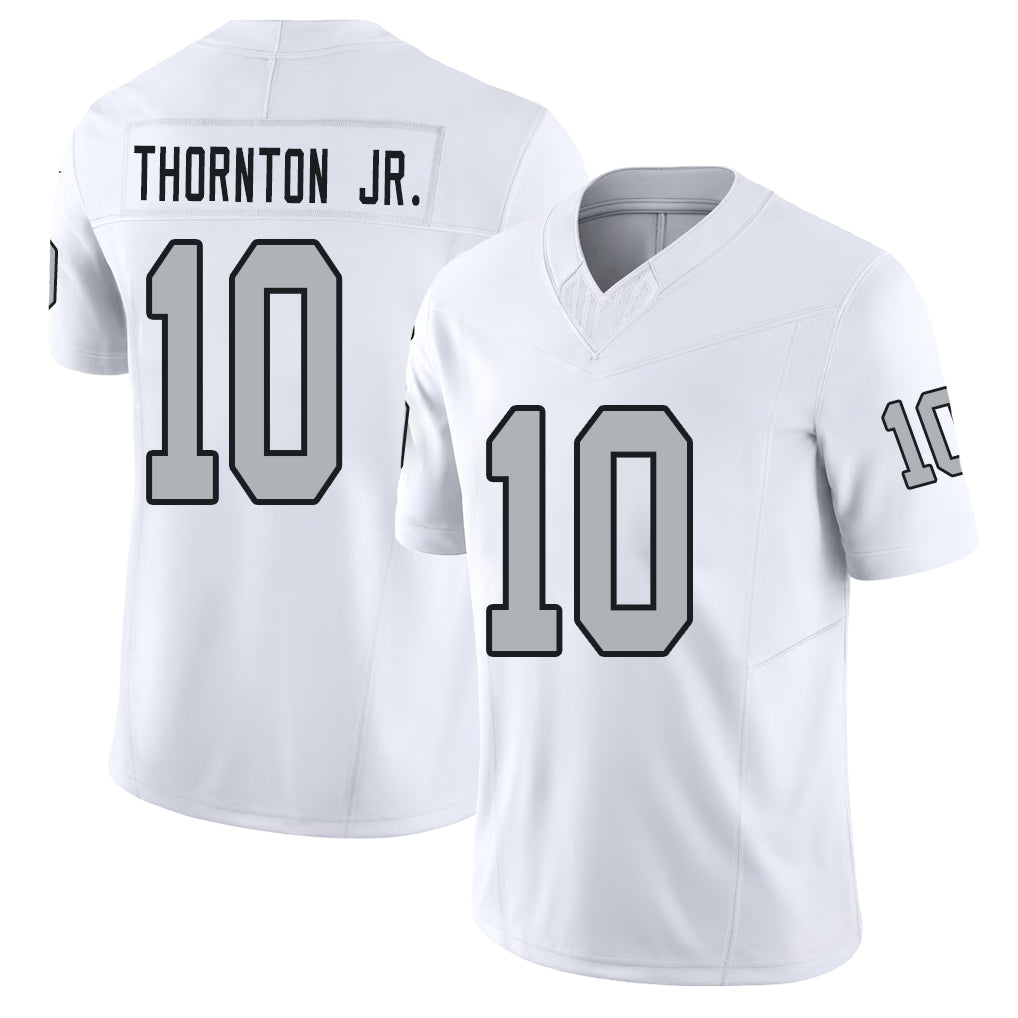 Las Vegas #10 Dont'e Player Football V Neck Short Sleeve White Jersey Thornton Jr. For Men Youth Women Gift