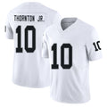 Las Vegas #10 Dont'e Player Football V Neck Short Sleeve White Jersey Thornton Jr. For Men Youth Women Gift