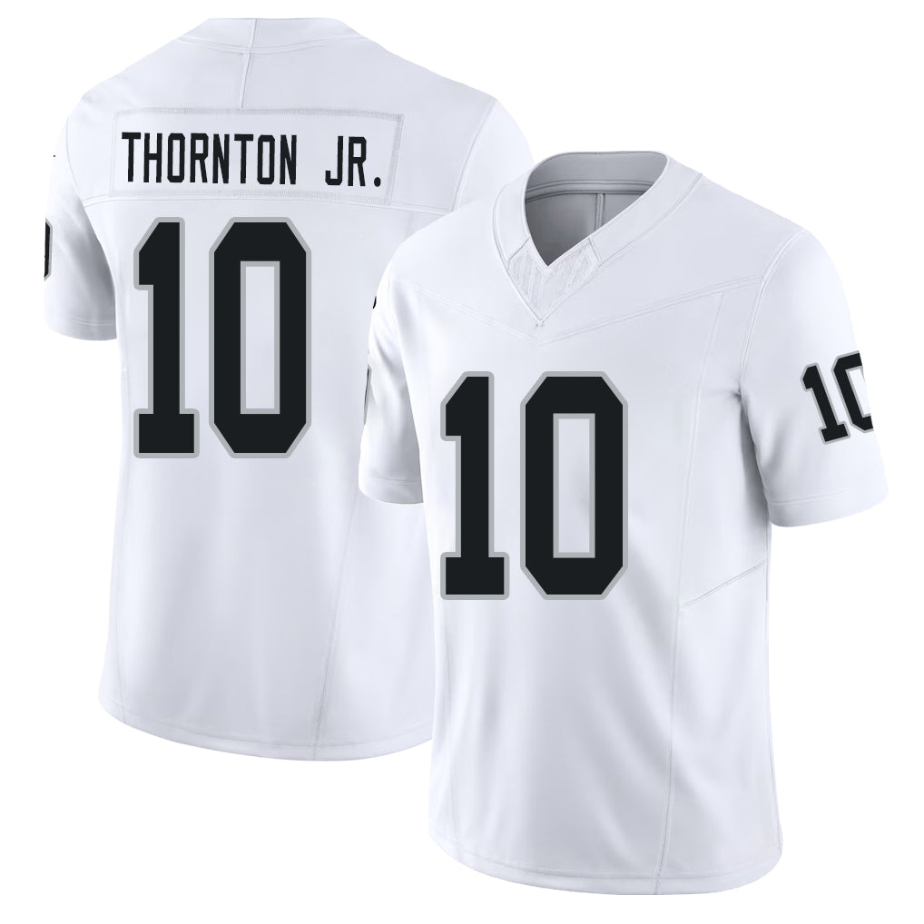 Las Vegas #10 Dont'e Player Football V Neck Short Sleeve White Jersey Thornton Jr. For Men Youth Women Gift