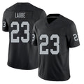 Las Vegas #23 Laube Player Football V Neck Short Sleeve Balck Jersey Dylan For Men Youth Women Gift