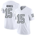 Las Vegas #15 Fernando Player Football V Neck Short Sleeve White Jersey Mendoza For Men Youth Women Gift