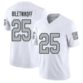 Las Vegas #25 Fred Player Football V Neck Short Sleeve White Jersey Biletnikoff For Men Youth Women Gift