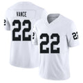 Las Vegas #22 Greedy Player Football V Neck Short Sleeve White Jersey Vance For Men Youth Women Gift