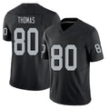 Las Vegas #80 Thomas Player Football V Neck Short Sleeve Balck Jersey Ian For Men Youth Women Gift