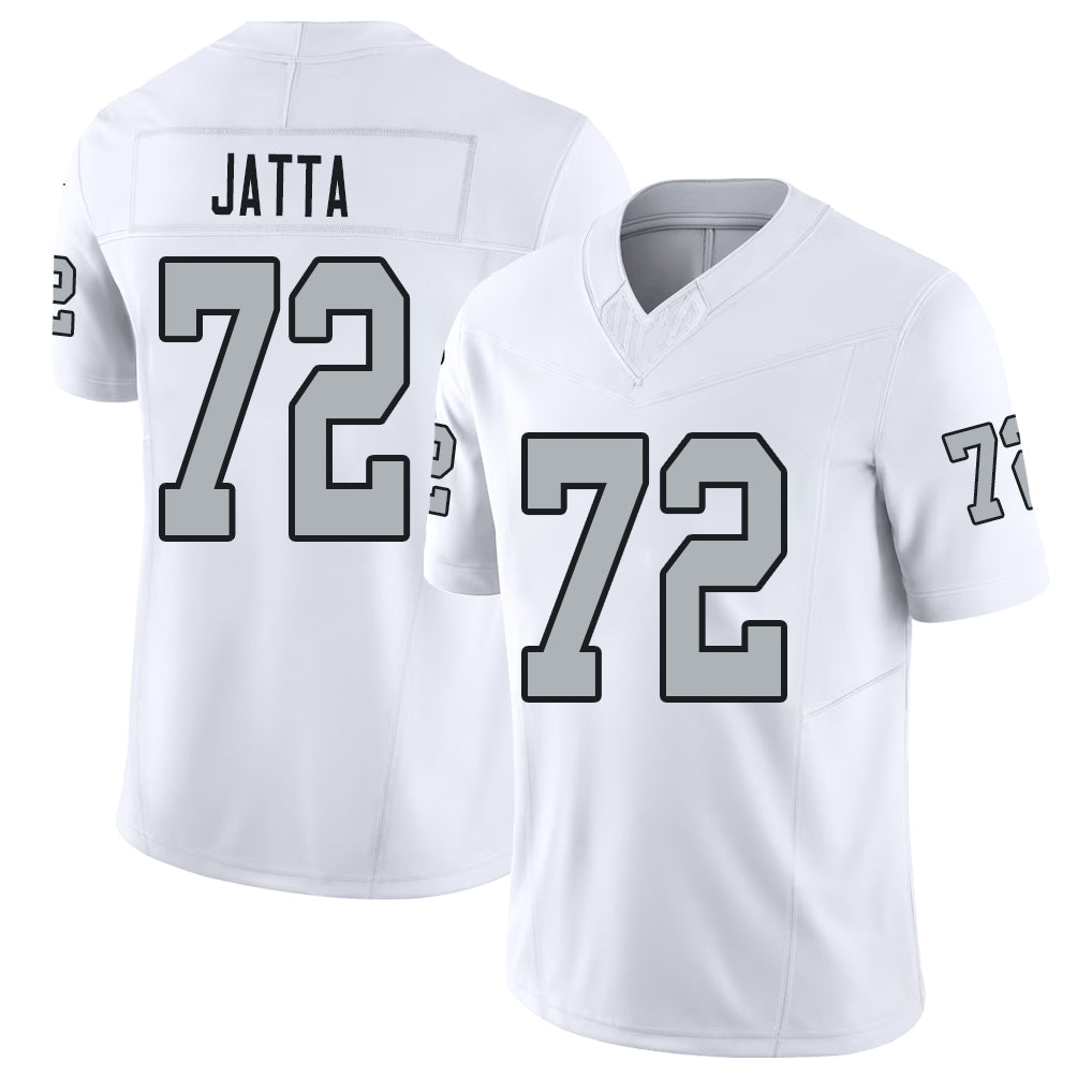Las Vegas #72 Isaiah Player Football V Neck Short Sleeve White Jersey Jatta For Men Youth Women Gift
