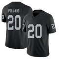 Las Vegas #20 Pola-Mao Player Football V Neck Short Sleeve Balck Jersey Isaiah For Men Youth Women Gift