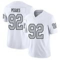 Las Vegas #92 JJ Player Football V Neck Short Sleeve White Jersey Pegues For Men Youth Women Gift