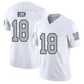 Las Vegas #18 Jack Player Football V Neck Short Sleeve White Jersey Bech For Men Youth Women Gift