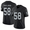 Las Vegas #58 Jackson Player Football V Neck Short Sleeve Balck Jersey Powers-Johnson For Men Youth Women Gift