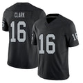 Las Vegas #16 Jacob Player Football V Neck Short Sleeve Balck Jersey Clark For Men Youth Women Gift