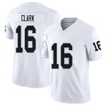 Las Vegas #16 Jacob Player Football V Neck Short Sleeve White Jersey Clark For Men Youth Women Gift