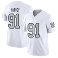 Las Vegas #91 Jahfari Player Football V Neck Short Sleeve White Jersey Harvey For Men Youth Women Gift