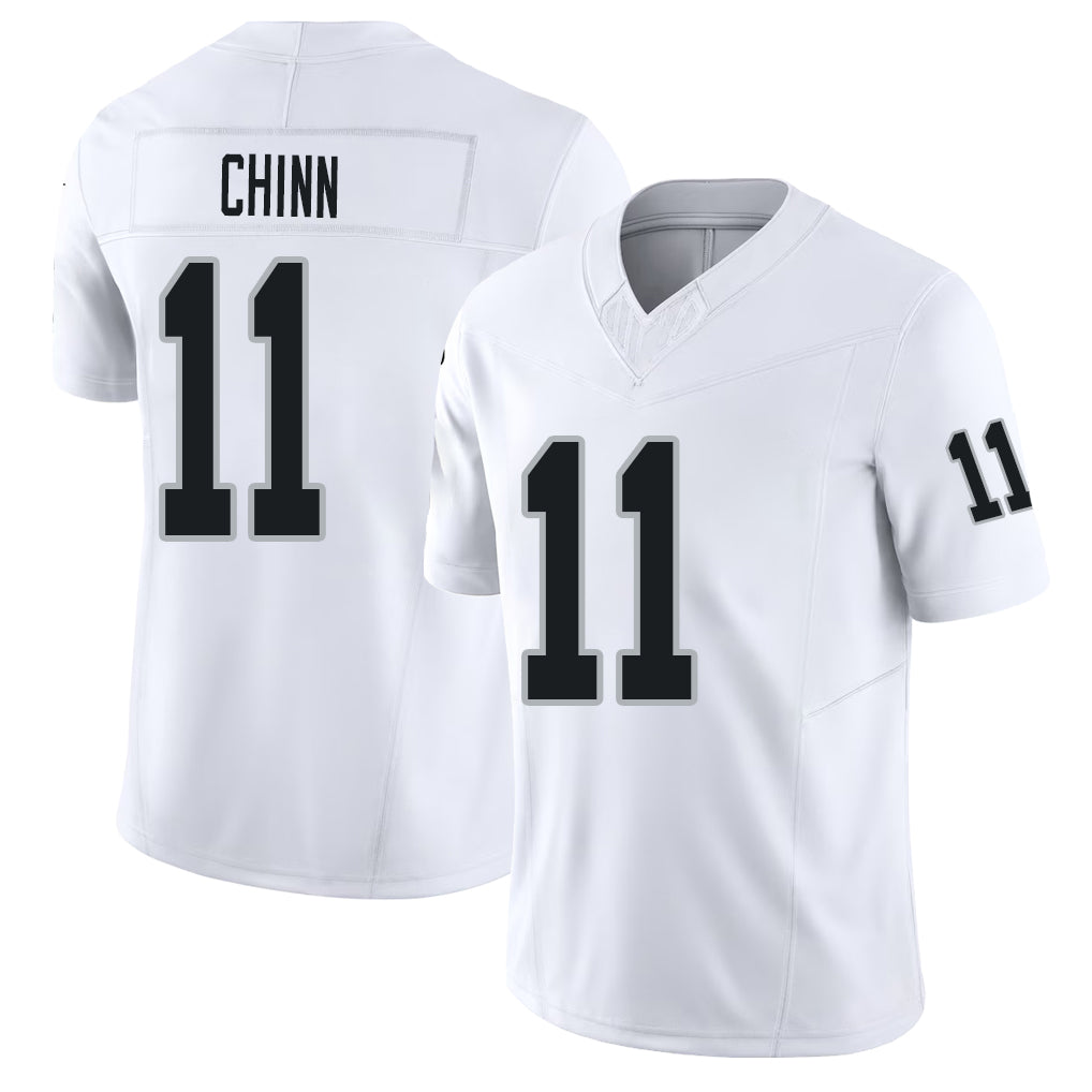 Las Vegas #11 Chinn Player Football V Neck Short Sleeve White Jersey Jeremy For Men Youth Women Gift