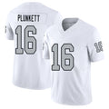Las Vegas #16 Jim Player Football V Neck Short Sleeve White Jersey Plunkett For Men Youth Women Gift