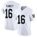 Las Vegas #16 Jim Player Football V Neck Short Sleeve White Jersey Plunkett For Men Youth Women Gift
