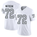 Las Vegas #72 John Player Football V Neck Short Sleeve White Jersey Matuszak For Men Youth Women Gift