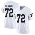 Las Vegas #72 John Player Football V Neck Short Sleeve White Jersey Matuszak For Men Youth Women Gift