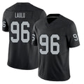 Las Vegas #96 Jonah Player Football V Neck Short Sleeve Balck Jersey Laulu For Men Youth Women Gift
