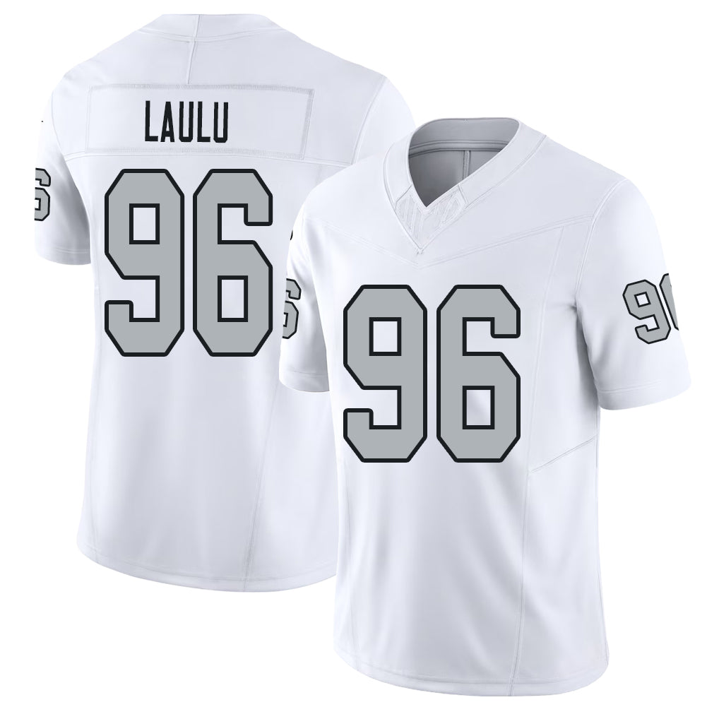 Las Vegas #96 Jonah Player Football V Neck Short Sleeve White Jersey Laulu For Men Youth Women Gift