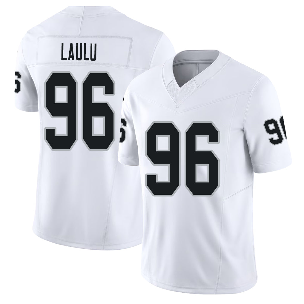 Las Vegas #96 Jonah Player Football V Neck Short Sleeve White Jersey Laulu For Men Youth Women Gift