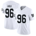 Las Vegas #96 Jonah Player Football V Neck Short Sleeve White Jersey Laulu For Men Youth Women Gift