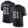 Las Vegas #61 Jordan Player Football V Neck Short Sleeve Balck Jersey Meredith For Men Youth Women Gift