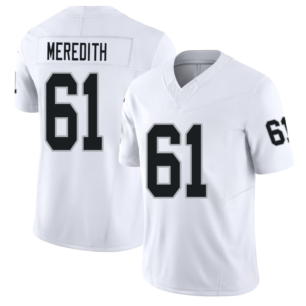 Las Vegas #61 Jordan Player Football V Neck Short Sleeve White Jersey Meredith For Men Youth Women Gift