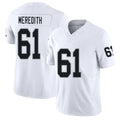 Las Vegas #61 Jordan Player Football V Neck Short Sleeve White Jersey Meredith For Men Youth Women Gift