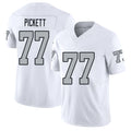 Las Vegas #77 Justin Player Football V Neck Short Sleeve White Jersey Pickett For Men Youth Women Gift