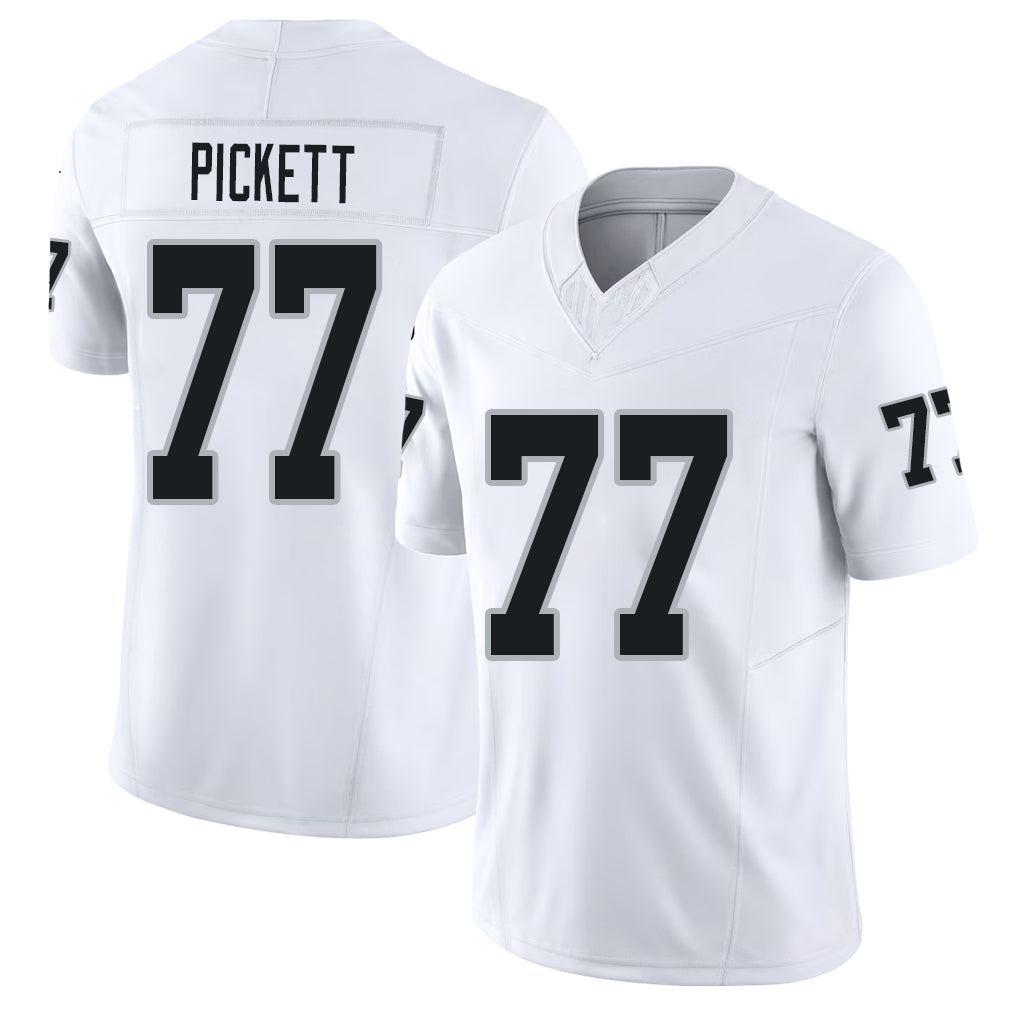 Las Vegas #77 Pickett Player Football V Neck Short Sleeve White Jersey Justin For Men Youth Women Gift