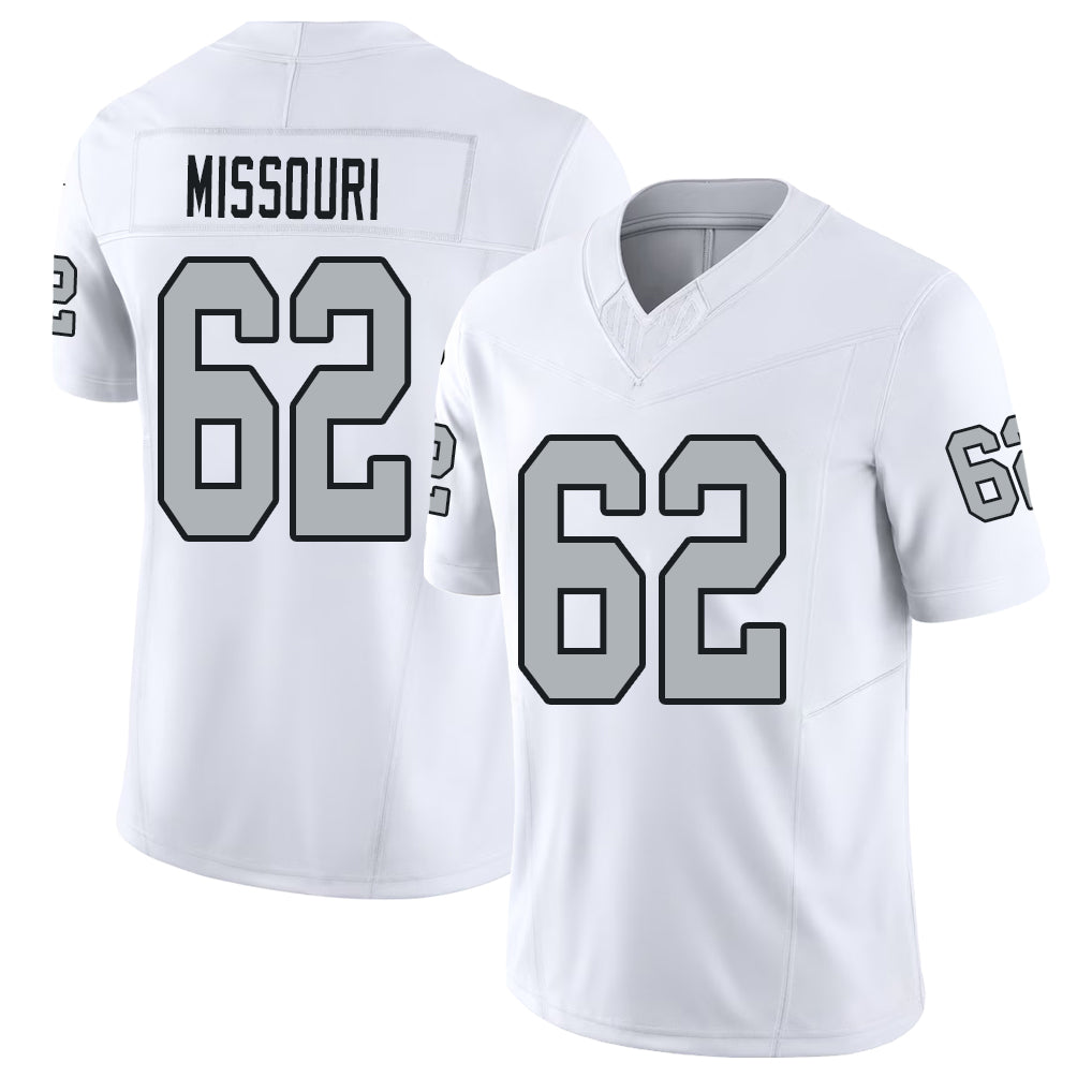 Las Vegas #62 Kamar Player Football V Neck Short Sleeve White Jersey Missouri For Men Youth Women Gift