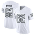 Las Vegas #62 Kamar Player Football V Neck Short Sleeve White Jersey Missouri For Men Youth Women Gift