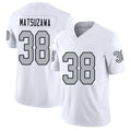 Las Vegas #38 Kansei Player Football V Neck Short Sleeve White Jersey Matsuzawa For Men Youth Women Gift