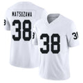 Las Vegas #38 Kansei Player Football V Neck Short Sleeve White Jersey Matsuzawa For Men Youth Women Gift