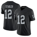Las Vegas #12 Kenny Player Football V Neck Short Sleeve Balck Jersey Stabler For Men Youth Women Gift