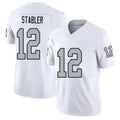 Las Vegas #12 Kenny Player Football V Neck Short Sleeve White Jersey Stabler For Men Youth Women Gift
