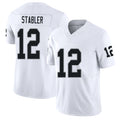 Las Vegas #12 Stabler Player Football V Neck Short Sleeve White Jersey Kenny For Men Youth Women Gift