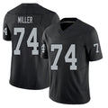 Las Vegas #74 Kolton Player Football V Neck Short Sleeve Balck Jersey Miller For Men Youth Women Gift
